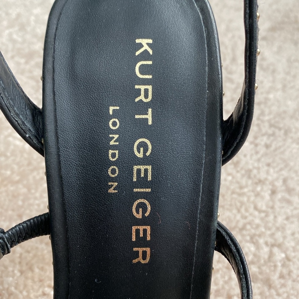 Kurt Geiger Black Strappy Heels SZ 38 - Picture 3 of 9